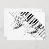 Klaviermusik Postkarte (Vorne/Hinten)