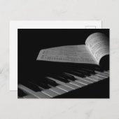 Klaviermusik Postkarte (Vorne/Hinten)