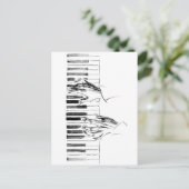 Klaviermusik Postkarte (Stehend Vorderseite)