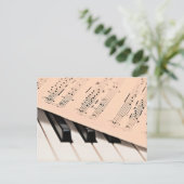 Klaviermusik Postkarte (Stehend Vorderseite)