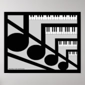 Klaviermusik Print Poster (Vorne)