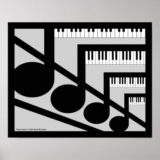 Klaviermusik Print Poster (Vorne)