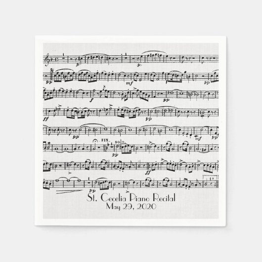 Klaviermusik Serviette (Vorderseite)
