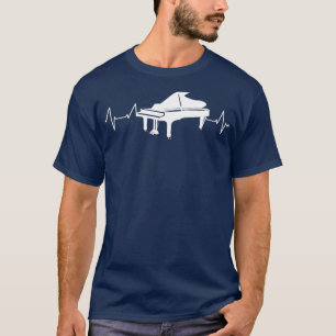 Klaviermusik-Tastatur-Herzschlag-T-Shirt Klaviermu T-Shirt