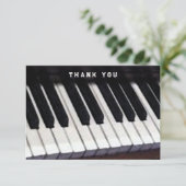 Klaviermusik Thema Dankeskarte (Stehend Vorderseite)