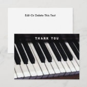 Klaviermusik Thema Dankeskarte (Vorne/Hinten)