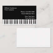 Klaviermusik Visitenkarte (Vorne/Hinten)