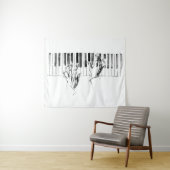 Klaviermusik Wandteppich (Beispiel (Horizontal))