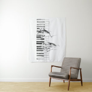 Klaviermusik Wandteppich