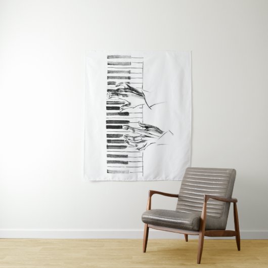 Klaviermusik Wandteppich (Beispiel)