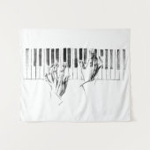 Klaviermusik Wandteppich (Vorderseite (Horizontal))