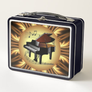 Klaviermusikalische Rolle, Gold Back Metal Lunchbo Metall Brotdose