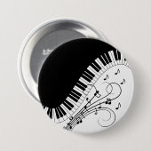 Klaviermusikdesign Button (Vorne & Hinten)