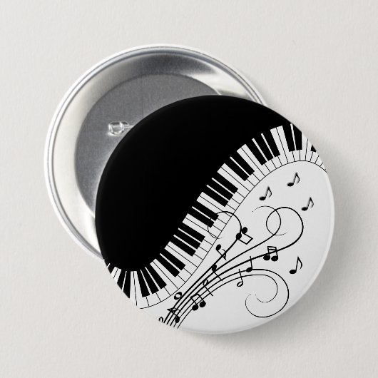 Klaviermusikdesign Button (Vorne & Hinten)