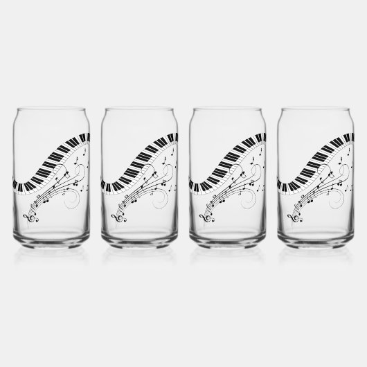 Klaviermusikdesign Dosenglas (Vorderseite)