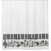 Klaviermusikdesign Duschvorhang (Vorderseite)
