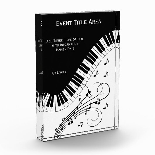 Klaviermusikdesign Fotoblock (Links)