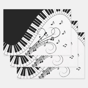 Klaviermusikdesign geschenkpapier set