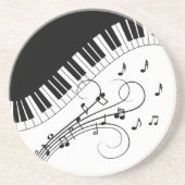 Klaviermusikdesign Getränkeuntersetzer (Vorne)