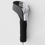 Klaviermusikdesign Golf Headcover (angewinkelt)