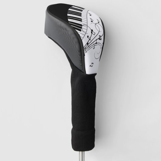 Klaviermusikdesign Golf Headcover (angewinkelt)