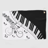 Klaviermusikdesign Golfhandtuch (Horizontal)