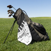 Klaviermusikdesign Golfhandtuch (Gras)