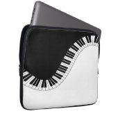 Klaviermusikdesign Laptopschutzhülle (Vorne Rechts)