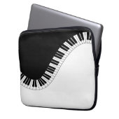 Klaviermusikdesign Laptopschutzhülle (Vorderseite Links)