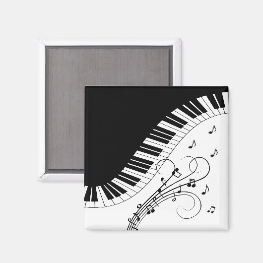 Klaviermusikdesign Magnet (Vorderseite/Rückseite)