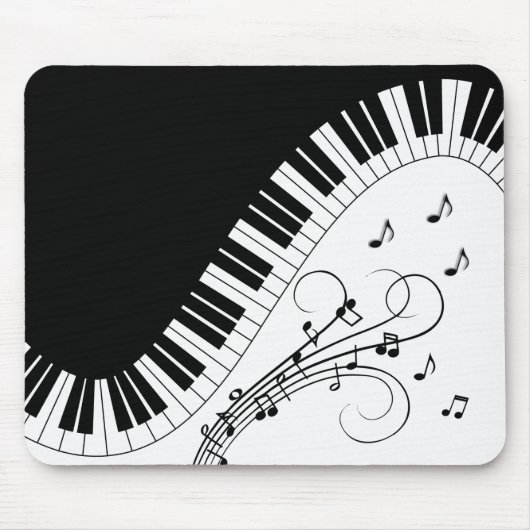 Klaviermusikdesign Mousepad (Vorne)