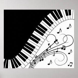 Klaviermusikdesign Poster