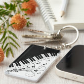 Klaviermusikdesign Schlüsselanhänger (Vorderseite rechts)