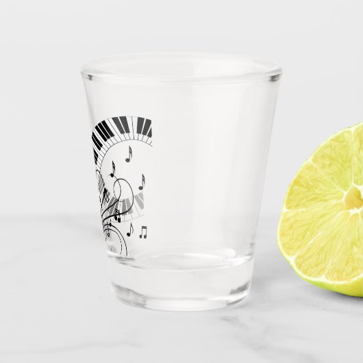 Klaviermusikdesign Schnapsglas (Rechts)
