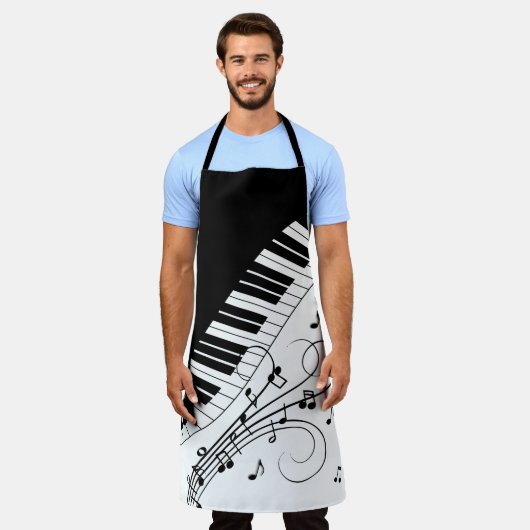 Klaviermusikdesign Schürze (Getragen)