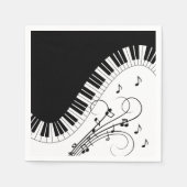 Klaviermusikdesign Serviette (Vorderseite)