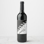 Klaviermusikdesign Weinetikett (Vorderseite)