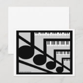 Klaviermusikeinladung Einladung (Vorne/Hinten)