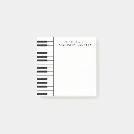 Klaviermusiker Band-Lehrer Postit Notes Post-it Klebezettel (Vorderseite)