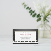 Klaviermusiklehrer | Einzigartig Visitenkarte (Stehend Vorderseite)