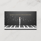 Klaviermusiklehrer | Einzigartig Visitenkarte (Rückseite)