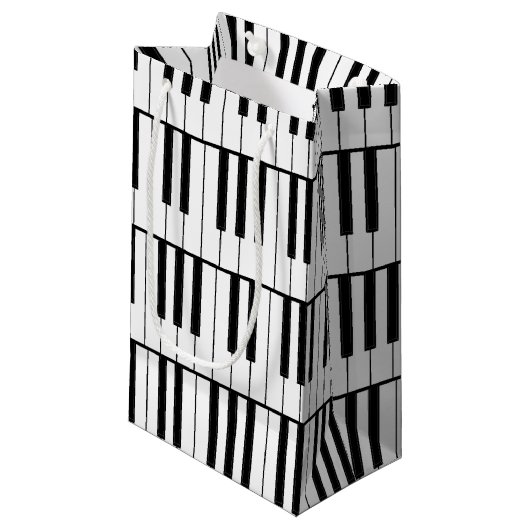 Klaviermusiklehrer Kleine Geschenktüte (Vorderseite Schrägansicht)