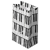 Klaviermusiklehrer Kleine Geschenktüte (Rückseite Schrägansicht)