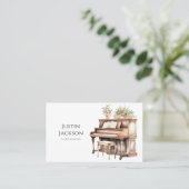 Klaviermusiklehrer Musiker Visitenkarte (Stehend Vorderseite)