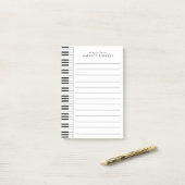 Klaviermusiklehrer Post-it Klebezettel (Auf Schreibtisch)