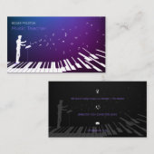 Klaviermusiklehrer Visitenkarte (Vorne/Hinten)