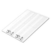 Klaviermusikpapier für Kinder und Kleinkinder Notizblock (angewinkelt)