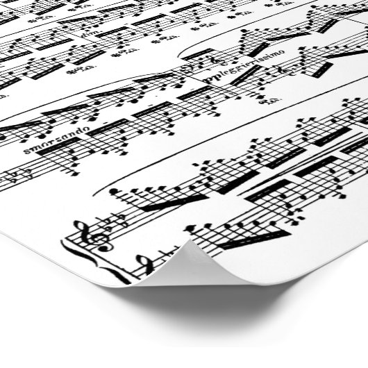 Klaviermusikposter Poster (Ecke)