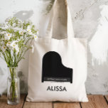 Klaviermusikstudio, Promotionsstudio für Lehrer Tragetasche<br><div class="desc">Mit dieser großen Piano-Tasche können Sie Ihr Klavier- oder Musikgeschäft fördern. Benutzen Sie sie als personalisiertes Geschenk für Schüler,  die Noten in diesen tollen Taschen in den Unterricht tragen können. Sie können mit dem Namen Ihres Studios und den Kontaktinformationen personalisiert sein.</div>