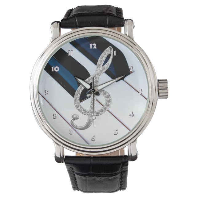 Klaviermusiksymbol Armbanduhr (Vorderseite)